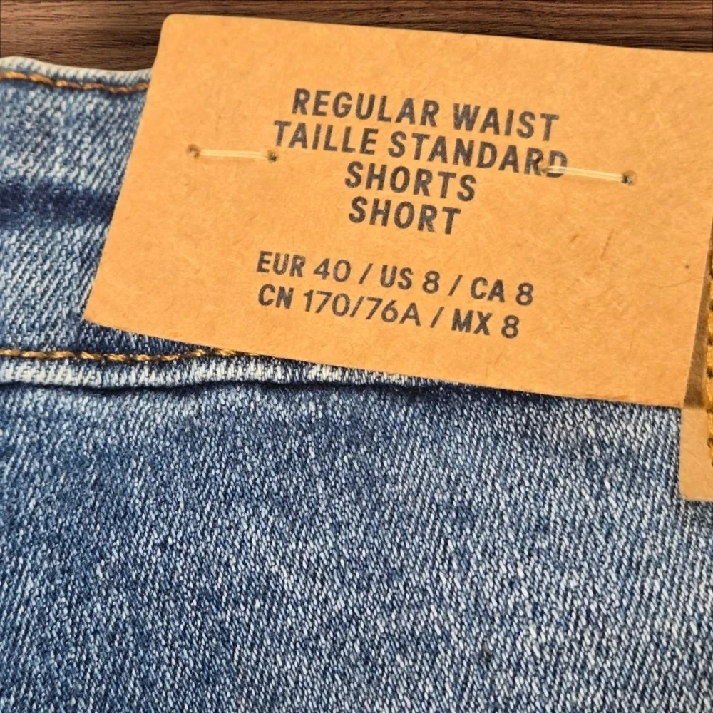 H&M Regular Waist Long Denim Shorts NWT